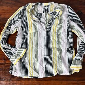 Carve Designs Women's XS‎ Striped Button-Up Shirt Multicolor Casual